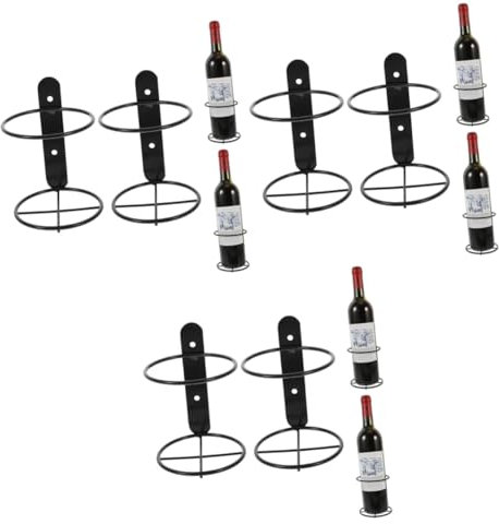 Zerodeko 3sets Wine Rack for Wall Single Bottle Holder Metal Hanging Rack Decorative Storage for Home 2pcs*3