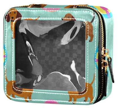 Mini-Make-up-Tasche, Osterei-Motiv, transparent, für Nagellack, Reise-Kosmetiktasche zum Fliegen, Grün
