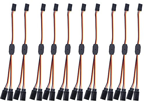 HANHEFLY Servo -Splitterkabel Flexible robuste Y -Kabel für die Lenkmotoranschluss JR Spektrum Hitec Fernbedienung