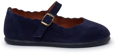 Pisamonas Ballerine con Cinturino Pelle Scamosciata Onde E Fibbia