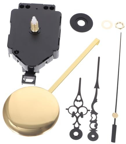 TOBBOMEY Mécanisme D'Horloge Murale À Balancier Kit De Remplacement avec Aiguilles Mouvement Oscillant pour Réparation Fabrication D'Horloge Murale sans Cadre Et Projets DIY