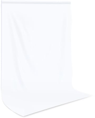 Fotohintergrund Weiß, 2 x 3mFaltbarer Fotografie Hintergrund, Waschbarer Polyester Fotohintergrund, Foto Hintergrund für Fotostudio, Fotoshooting, Video, Fernsehen, Modefotografie, Hochzeiten, Partys