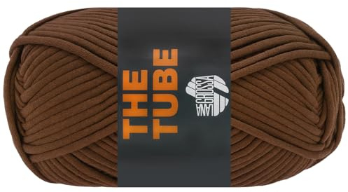 LANA GROSSA The Tube | Weiches & gefüllte, ideal geeignet für Home- Accessoires und Taschen | Handstrickgarn aus 60% Baumwolle & 40% Nylon | 200g Wolle zum Stricken & Häkeln | 114m Garn FB 29