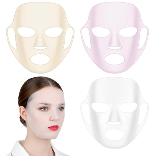 3 Stück Silikonmaske, Gesichtsmasken-Abdeckung Anti Silicone Mask | Silikon Maske Gesichtsmaskenhalter Feuchtigkeitsspendender für Hautpflege und Beauty-Anwendungen
