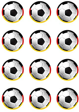 sales-world24 Muffinaufleger Muffins Amerikaner Kindergeburtstag Fußballparty Tortenaufleger Fußball Deutschland FB03