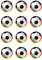 sales-world24 Muffinaufleger Muffins Amerikaner Kindergeburtstag Fußballparty Tortenaufleger Fußball Deutschland FB03