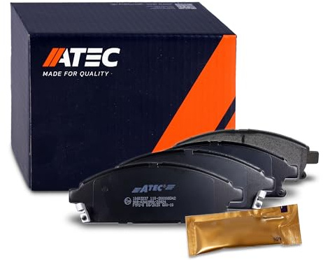 ATEC Germany Bremsbelagsatz Vorderachse, Bremsbeläge Bremsklötze vorne, 4 | Kompatibel mit: INFINITI Q45 II, QX4, NISSAN PATHFINDER II, X-TRAIL I