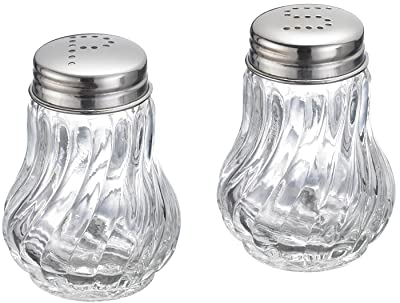Westmark Salz- und Pfefferstreuer-Set, 2-tlg., Fassungsvermögen: je 50 ml, Glas/Rostfreier Edelstahl, Berlin, Silber/Transparent, 65362270