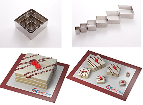 Geometrical Shapes Biscuit Cookie Cutters by EUROTINS (Square)
