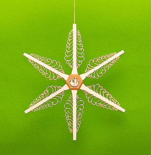 Stern Weihnachtsstern Fensterbild Echt Handarbeit Erzgebirge 18 cm NEU