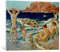 kunst für alle Leinwandbild: Maurice Denis Strand mit Boot und nacktem Mann - hochwertiger Druck, Leinwand auf Keilrahmen, Bild fertig zum Aufhängen, 70x55 cm