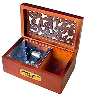 Youtang Kreative hölzerne Spieluhr zum Aufziehen, 18 Noten, Spieluhr, Verschiedene süße Melodien erhältlich Tune:You Are My Sunshine