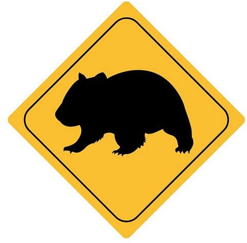 FahnenMax Autoaufkleber Sticker Achtung Wombat Aufkleber