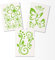 Hibiskus Schmetterling Blüten Ornament SET I - lindgrün - 30x21cm - Wall Sticker Wandtattoo Wandaufkleber - Dekoration, Küche, Wohnzimmer, Schlafzimmer, Badezimmer
