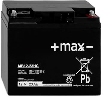 Akku maxx +maxx- MB12-23HC 23Ah Batterie wiederaufladbar zyklenfest