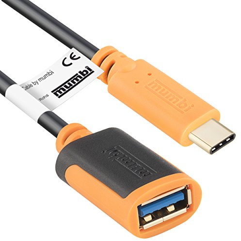 mumbi 20cm Dual Color OTG Verbindungskabel USB 3.1 - USB-C Stecker auf USB-A 3.0 Buchse - 20cm Adapter Kabel