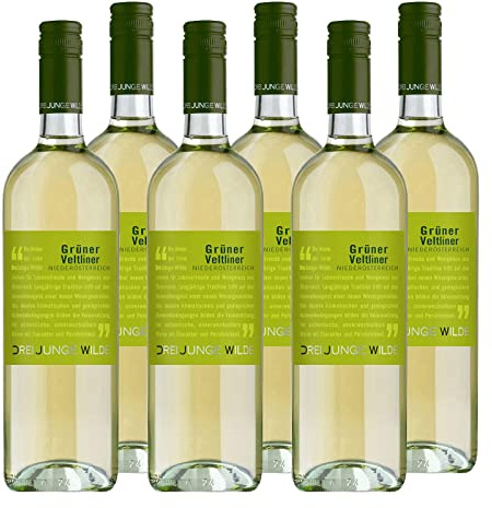 Grüner Veltliner Drei Junge Wilde NÖ QUW Weißwein Niederösterreich trocken (6 x 0.75l)