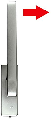 SN-TEC GU Schiebetür PSK Drehgriff DIRIGENT 966/976, 34225 oder auch 30152, DIN Links silber EV1 mit Aussperrsicherung incl Montageschlüssel und Montagematerial