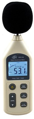 CGOLDENWALL Digitaler Schallpegelmesser, 30 ~ 130 dB, Geräuschpegelmesser, Dezibel-Messgerät, Rekorder, geeignet für Fabriken, Ofices, Straßen, Familien, Audio (GM1356)