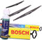 Bosch Scheibenwischer Heckwischer Vorne + Hinten, Aerotwin Spoiler A581S + H402, Wischer Scheibenwischerblätter Set für Frontscheibe und Heckscheibe, Passend für - OPEL MERIVA B (S10)