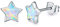 CUOKA MIRACLE Opal-Stern-Ohrringe, 925er-Sterlingsilber, Knorpel-Ohrstecker für Frauen, Stern-Schmuck, Geschenke für Mädchen und Kinder