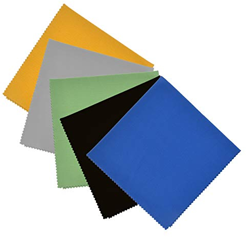 Kare & Kind 5X Mikrofaser-Reinigungstücher - 12 x 12 Zoll - zum Reinigen von Brillen, Brillen, Kameralinsen, iPad, Tablet, Smartphone, Laptop, Computer, TV- und LCD-Bildschirmen und Anderen