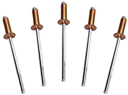 Metal Magery 50 Copper Pop Rivets 4-2 (1/8Diameter x 1/8 Grip) Steel Mandrel Blind Rivets Dome Head Qty 50