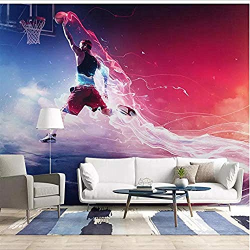 Tapete Cool Basketball Slam Dunk Hintergrund Tapete Wandbild Wandbild Tapete Wandbild Wanddekoration fototapete 3d Tapete effekt Vlies wandbild Schlafzimmer-250cm×170cm
