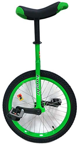 HWF Einrad Kinder 16 Einrad für Kinder, 20/ 24 Einrad für Erwachsene, Klein 12 Einrad für 5 Jahre Alte Kinder/Jungen, Einrad mit Alufelge, Grün (Color : Green, Size : 20 Inch Wheel)