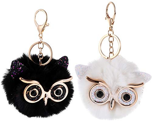 SOIMISS Cartoon Plüsch Ball Anhänger Niedlichen Eule Ball Schlüsselanhänger Tasche Ornament Schlüsselanhänger Zubehör für Frauen Mädchen