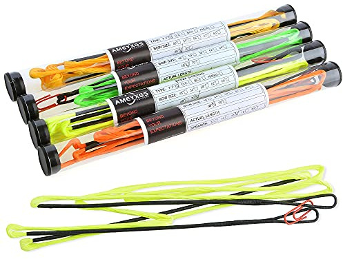 AMEYXGS 64-67 Zoll Bogenschießen Bogensehne für Recurve Bogen und Langbogen Handgefertigt 16 Stränge Bogen Sehne Ersatzbogen String Bogenschnur