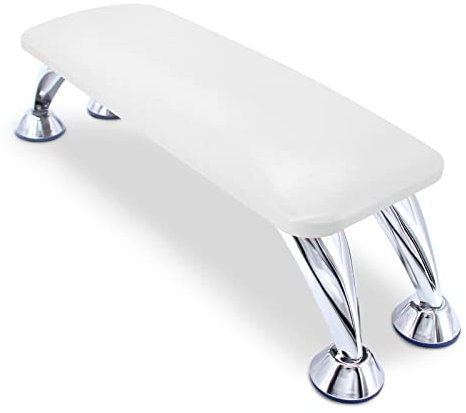 Big Nail Arm Rest Cushion, Microfiber Leather Manicure Hand Rest, Professional Nail Hand Rest Cushion Pillow Stand (White)