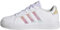 adidas Grand Court Lifestyle Lace Tennis Shoes Chaussures, Cloud White/Iridescent/Cloud White, 29 EU