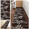 KCYXSMAX Teppich Läufer Flur Braun Blume Muster Küchen Teppich 40 * 240cm Weich Polyester Lange Küchenläufer für Korridor Schlafzimmer Wohnzimmer Geometrisches Waschbar Meterware Anpassbar