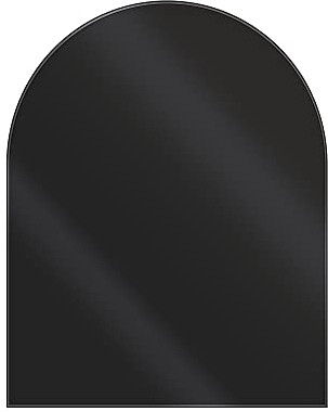 LANZZAS Bodenplatte Halbrund klein - 1000 x 1100 mm - Farbe: schwarz | Funkenschutzplatte aus Metall