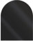 LANZZAS Bodenplatte Halbrund klein - 1000 x 1100 mm - Farbe: schwarz | Funkenschutzplatte aus Metall