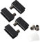 TamBee Lot de 4 charnières pivotantes pour porte de douche en acier inoxydable 304 de 5 à 8 mm Noir