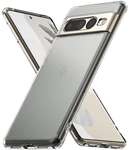 Ringke Fusion Compatibile con Cover Google Pixel 7 Pro, Custodia Anti-Impronta Antigraffio Opaca Sottile Retro Rigido Antiurto Paraurti TPU - Matte Clear