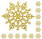 Festive Fix Hanging Glitter Snowflake Decorations Pack of 12-10cm Christmas Ornaments in Multi Colours - Easy to Hang Stunning Decor for Indoor and Outdoor Festivities