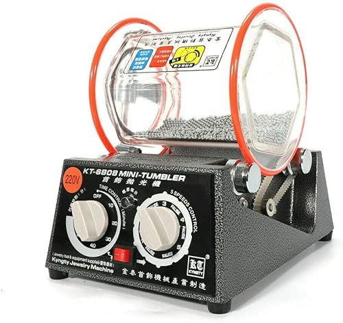 Poliertrommel 3 Kg Schmuck Poliermaschine Kugelmühle Rotary Poliertrommel mit Timer Steinpoliermaschine 60W