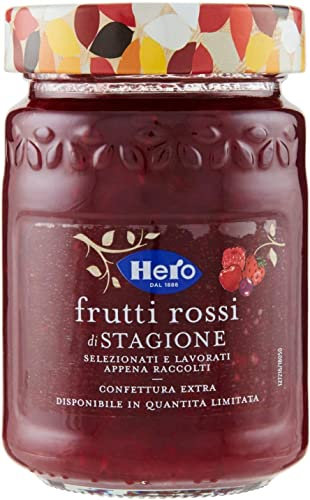Hero frutas rojas en temporada mermelada mermelada untar pan Italia 350g