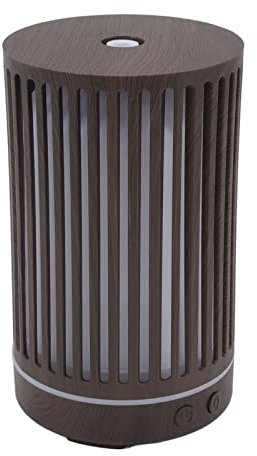 WINH Humidificador de Aroma de Grano de Madera, Humidificador de Difusor de Aceite Esencial de Apagado sin Agua Control Remoto con Luz Ambiental para el Hogar (Enchufe de la UE)