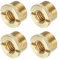 PATIKIL Mic Stand Adapter 3/8 Female to 5/8 Male Brass Mic Screw Adapter for Microphone Tripod Stand Gold 4 Pack