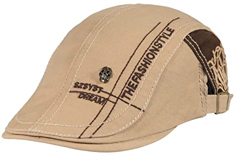 HAPPYPOP Schirmmütze Herren Schiebermütze Schwarz Driving Cabbie Jagd Flatcap Newsboy Cap