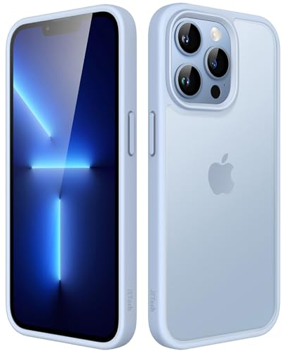 JETech Matte Case for iPhone 13 Pro Max 6.7-Inch, Shockproof Military Grade Drop Protection, Frosted Translucent Back Phone Cover, Anti-Fingerprint (Sky Blue)
