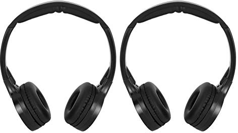 Caravan Cuffie Senza Fili 2 Canale Cordless Infrarossi Ir Stereo Audio Auricolari Per Auto Poggiatesta Dvd