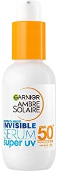 Garnier Unsichtbares Serum für das Gesicht, Super UV, für alle Hauttypen, LSF 50+, schnell einziehend, mit Ceramid Protect, Ambre Solaire, 30 ml