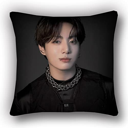 bts merchandise BTS Bangtan Boys Jimin V Suga Jungkook Doppelseitige Leinen-Kissenbezüge Kissen Bts Geschenke 45 cm x 45 cm