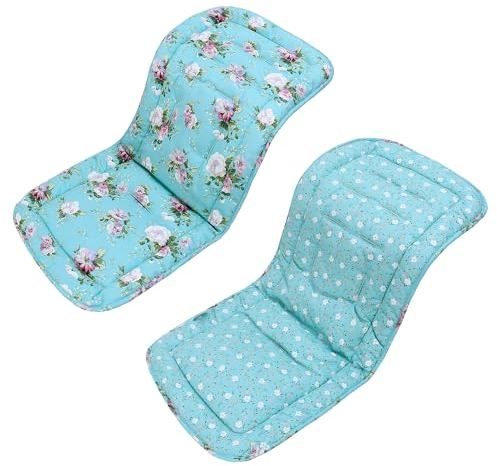 LAT Universal Sitzauflage Kinderwagen, Baumwolle Doppelseitig Verwendbares Sitzeinlage für Kinderwagen, 78x34cm Universal Kinderwagen Einlage für Babyschale Buggy (Pfingstrose)