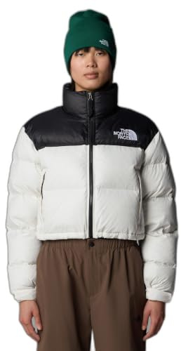 THE NORTH FACE NF0A5GGEROU1 Women’s Nuptse Short Jacket Jacket Damen WHITE DUNE/TNF BLACK Größe L